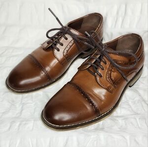 Stacy Adams Dickinson Cap Toe Oxford LaceUp - Kids 13M Cognac